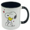 Taza de Peanuts Snoopy Woodstock, pequeños regalos para mujeres, hombres o niños, Navidad, varios diseños, taza de café, taza de té, 330 ml (negro/blanco, 330 ml, cacahuetes)