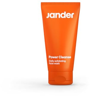 JANDER Power Cleanse Peeling-Gesichtsreinigung für Herren, entfernt Unreinheiten und hält die Haut sauber, kräftig und gesund | veganes Produkt | Formel mit natürlichen Inhaltsstoffen