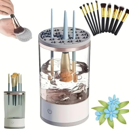 Nettoyeur et Séchoir Électrique pour Pinceaux de Maquillage, Appareil de Nettoyage Premium