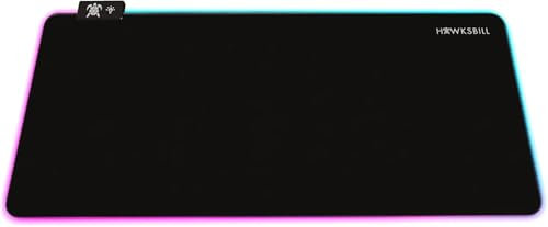 Hawksbill Goliath LED V2 XXL - Alfombrilla de mouse suave para juegos, 35,4 x 15,75 x 0,45 cm, extra grande, RGB con cable USB-C