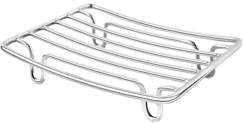 Porte-Savon de Salle de Bains, Support Auto-Égouttant pour Savon de Salle de Bains, Grille Drainante en Acier Inoxydable pour Éponge Lavage Évier Maison Salle de Bains Voyage Baignoire Domicile