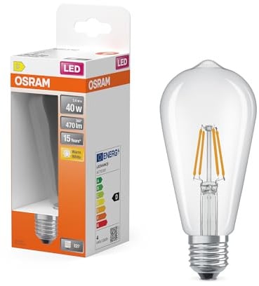 Osram LED Star Classic Edison ST64 40 Filament 2700 K 3,4 W | LED Star Classic Edison ST64 40 Filament, LED Lamps, klar, 64 mm dia, 15000 h, 1-Pack