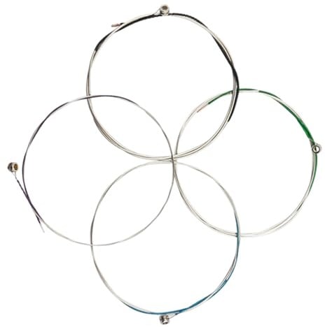 Ersatz Bratschensaiten aus Edelstahl, 4 Stück, Silber | Viola im Spiel und Üben, Robust und Professionell, Geeignet für Spieler und Lernende