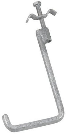 Montagehaken Hakenhalter für U-Profil | 160mm | Befestigungsmaterial | Halterung | verzinkt Montagehaken, Aufhängehaken | 1 Stück