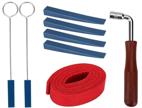 Kellegour Piano Tuning Kit,8 pcs Piano Tuner Werkzeug Set,Klavier Stimmschlüssel Hammer Set,Klavierstimmer Werkzeug Inklusive Stimmband,L Form Stimmhammer,Dämpfer,Griffe Piano für Anfänger und Profis