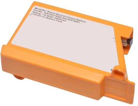 Batterie De Remplacement For Aspirateur Robot EAC62218202 14,4 V 3000 MAh, Compatible Avec Les Modèles LG VR64703LVMB, VR7412RB, VR6270, VR1320B Et VR64701.