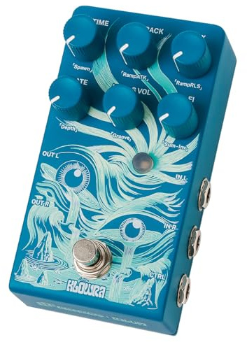 Klowra Rilum Multi-Head Tape Delay & Modulation Pedal for Electric Guitar and Synth, Vintage Tape Echo with Through-Zero Flanger, Chorus, Tap Tempo & Twisted Tempo, Stereo Outputs