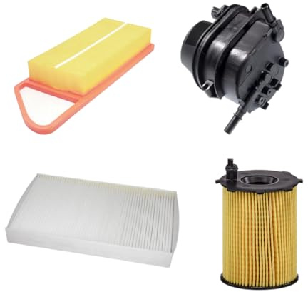 KIT 4 FILTRI TAGLIANDO COMPATIBILE CON CITROEN C2 C3 1.4 HDI 68 70 CV