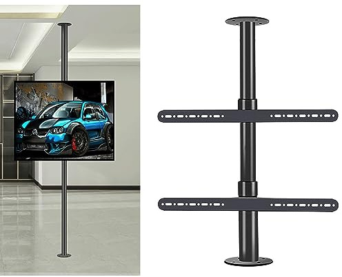 Generico Supporto TV a Tutta Altezza per televisori da 32-75 Pollici, Altezza 170-205 cm, inclinabile.