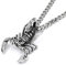 Schmuck-Checker Skorpion-Anhänger aus 316L Edelstahl Silber Sternzeichen Männer Halskette Panzerkette Biker-Schmuck Herren-Geschenk Hochwertig Detailliert