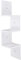spot on dealz 3 Tier Step Lucca Wall Mount Corner Shelf Home Hanging Storage Rack Display shelves (White G-0133)