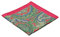 Ecravate - Pochette da uomo Fucsia e Verde a Grande Paisley, Fucsia, 24x24cm