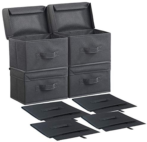PEARL 4er-Set kleine Aufbewahrungsboxen mit Deckel, faltbar, 25 x 15 x 15 cm (Unterwäsche)