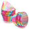 EKdirect 200pcs Rainbow Cupcake Cases Paper Wrapper for Baking Muffin