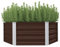 vidaXL Mesa de Cultivo de Acero Galvanizado Agricultura Doméstica Plantas Macetas Jardín Jardinería Invernadero Macetas 129x129x46 cm Marrón