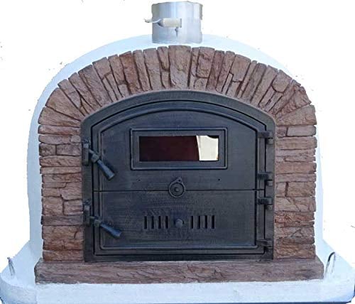Impexfire Holzbefeuerter Pizzaofen Ventura red AL 120 inkl. Kaminrohr und Regenhut