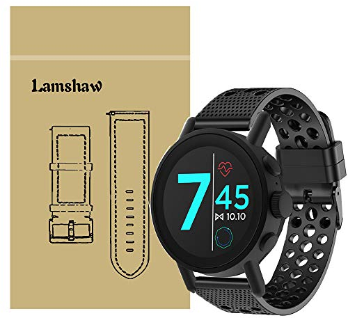 LvBu Armband Kompatibel Für Misfit Vapor X, Sport Silikon Classic Ersatz Uhrenarmband Für Misfit Vapor X Smartwatch (Schwarz)
