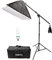 Kit Softbox Eclairage Photo Studio avec 150W Ampoule 5500K, Support de Lumière, Sac Trépieds Vidéo, Bras Girafe, Single Clamp pour Portrait Produit Tournage Youtube
