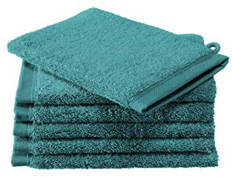 De Witte Lietaer Contessa Gants de Toilette, Cotton, Lake Green, 6gants