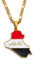 YOUHU Halsketten Für Frauen, Goldene Republik Irak Karte Anhänger Damen Karte Elegante Halsketten Ägypten Schmuck Halskette Zum Weihnachtsjubiläum Geburtstagsfeier Geschenke, 45 cm X 3 Mm Kette
