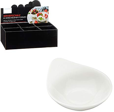 itsisa 48er Set Servierschale Blatt - Porzellan Schale, Dipschale, Saucenschale, Olive