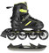 2in1 Inlineskates/Schlittschuhe Nils Extreme Spirit Schwarz/Lime ABEC7 Gr. 39-43 verstellbar