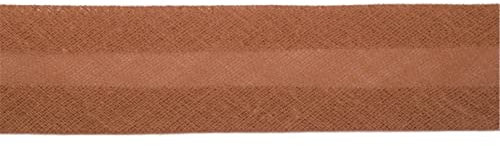 Jajasio Baumwoll Schrägband 25mm breit in 24 Farben, Einfassband Baumwolle Nahtband 04 ? Rostbraun