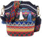 Niooce Damen Boho-Tasche Crossbody Tasche/Bag Stickerei Ethnische Frauen Geschenke, Schwarz
