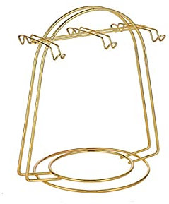 N+B Soporte para tazas de té, estante de exhibición, organizador, tazas de acero inoxidable, vasos, platos, soportes