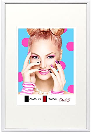 Bilderrahmen Kunststoff Lifestyle Foto Rahmen Collage Wanddeko Poster Photo Style: Farbe: Weiß | Format: 29,7x42 DIN A3