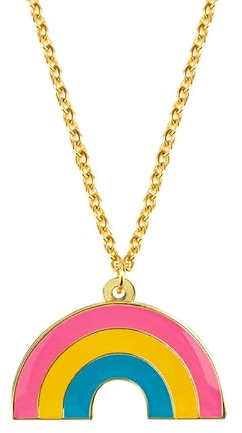 Sinwinkori Pansexual Pride Rainbow Shape Halskette LGBT-Halskette Gay-Pride-Geschenk Rainbow Pride-Halskette LGBT-Schmuck-Pride-Geschenk