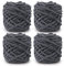 Filato di Lana per Maglieria 4 x 100 g Filato per Maglieria per Uncinetto, Morbido Filato Grosso per Progetti di Filati Peluche Maglioni Scarpe Cappelli Coperte Sciarpe