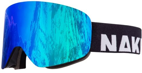 NAKED Optics Skibrille Männer, Ski Brille Frauen, Snowboardbrille (TROOP EVO OTG Schwarz, ohne Schlechtwetterglas)