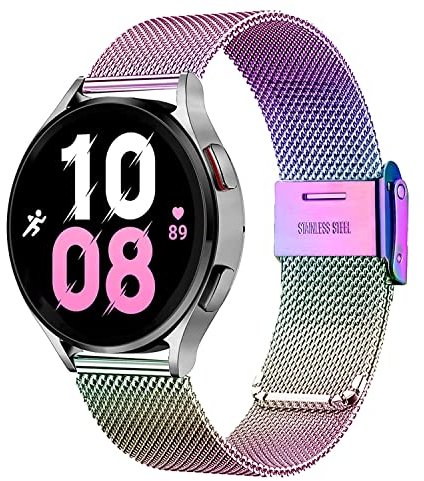 VELULYX Cinturino Metallico per Samsung Galaxy Watch 7/FE/6/5/4 40mm 44mm, 20mm Inossidabile per Galaxy Watch 6 Classic/4 Classic/5 Pro/3 41mm/Active 2/Active 40MM/42mm