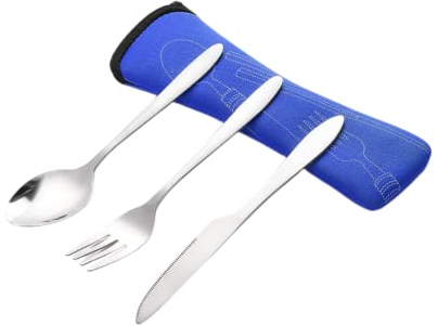 Caja de Cubiertos Portátil,Vajilla Camping Porta Cubiertos para Llevar al Trabajo,Camping Cubiertos,para Acampar al Aire Libre, Viajes y Almacenamiento en el Hogar