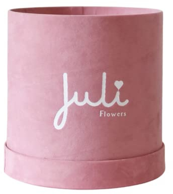Juli FLOWERS Runde Samt Box mit Inlay Small Rosa