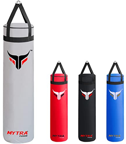 Mytra Fusion Hängender Punch boxsack Ungefüllter Boxing Bag für MMA, Muay Thai, Boxen, Karate Training boxsack Erwachsene Erhältlich mit 2 Größen 4FT und 5FT