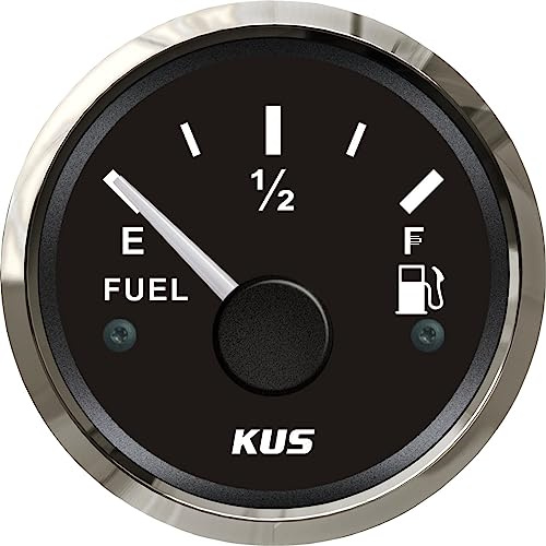 Harpra K*US Fuel Level Gauge Boat Marine Fuel Tank Level Indicator 52mm 240-33 ohms (Black)