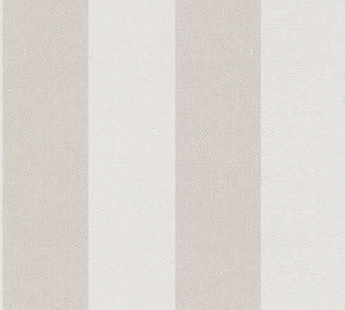 Tapete Blockstreifen selbstklebend - Streifentapete beige braun creme - Tapete Landhaus mit Streifen - 0,52m x 2,5m - Made in Germany