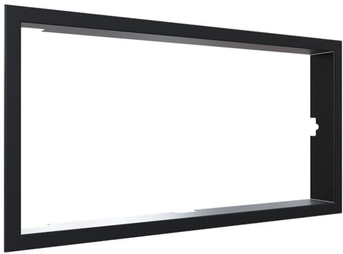 kratki Kamineinlagenblende Lucy 16 – Hochwertige Stahl-Kaminumrandung, Breite 35 mm, hitzebeständig, modernes Design, einfache Montage für Warmluft-Kamineinsätze