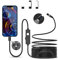 Doppia Lente Endoscopio per Smartphone, AOPICK 1080P HD Telecamera Endoscopica con 8+1 LED IP67 Sonda Impermeabile Cavo Semirigido, non c'è bisogno di Wi-Fi Compatibile con iOS e Android 16.4ft/5M