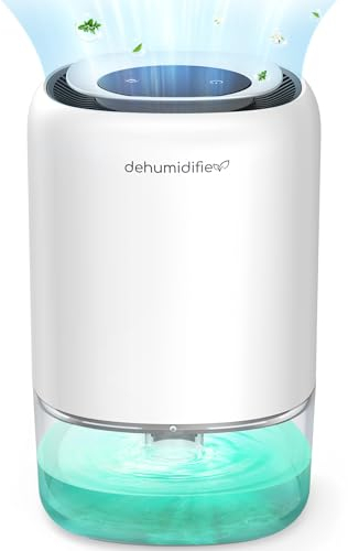 Dehumidifiers for Home, 1400ml, Electric Dehumidifier with 7 Color LED Light,Auto Shut Off, Portable Quiet Small Dehumidifiers for Home Damp