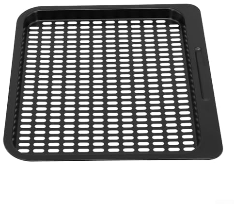 FUBESK Air Fryer Cooking Tray, Removable Mesh Cooking Rack for Air Fryer Oven, Non-Stick Air Fryer Crisper Plate Grill Pan Plate Carbon Steel Air Fryer Replacement Parts for Home Kitchen(1pcs)