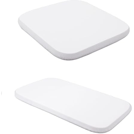 Spannbetttuch 2er Pack, klein und groß, für Waldin Babybett 7in1 - Bettwäsche für Kinderbetten- Pflegeleichte, superweiche und strapazierfähige Baumwolle, Weiß