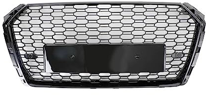 Areyourshop RS4 Style Honeycomb Mesh Hex Grille Grill Fit für Audi A4/S4 B9 2017-2019 Black