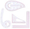 TIESOME Kurvenlineal Set, 4 Stück Schneiderlineal Lineal Nähen, Kunststoff Nählineal für Schneidern, Musterdesign, DIY Kleidung, Transparent