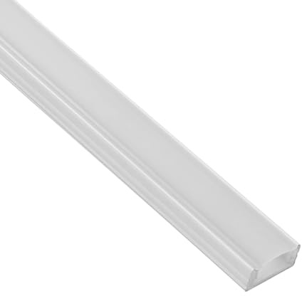 A17 LED Aluprofil weiß LED-Schiene für LED-Streifen mit Abdeckung 2m milky | Für sauber eingelegte LED-Streifen mit geschützter Führung und gleichmäßiger Lichtverteilung, Abdeckung milky
