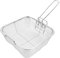 Cabilock 1Pieza Cesta de Freír Cuadrada Inoxidable Cesta Multiusos para Patatas Fritas con Mango Ergonómico y Orificios de Drenaje para Cocinar y Freír Alimentos