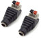 Supkancl DC Female Male RCA Female Male Connector Adapter Plug 2.1x5.5mm DC Jack Power Audio Cable For RGB Strip Light CCTV Camera(22691-2pcs)