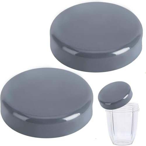 2 Pcs Lids for Nutribullet Blender Cup, Stay Fresh Resealable Lids for Nutri Bullet Blender Cups, Flat Lid with Gaskets for Nutri Bullet Cup 600W 900W